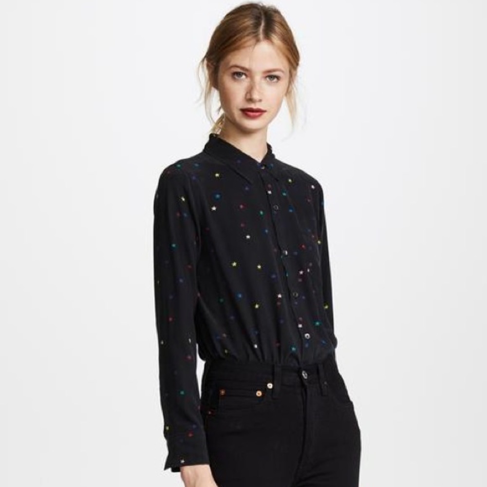Rails Kate Rainbow Stars Silk Top